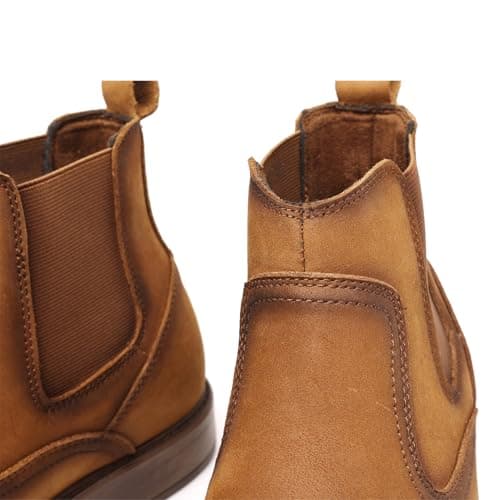 ArcBrothers Mens Western Cowboy Boots,Slip-on Chelsea Boots for Men Casual Ankle Boots - Thumbnail 4