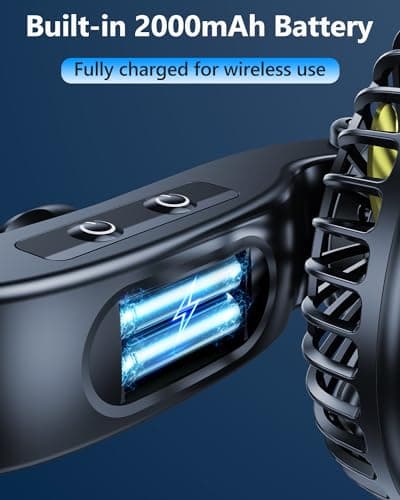 DICMKY Dual Head Car Cooling Fans for Back Seat for Kids, Battery Powered Rechargeable Usb 5V/ 12V /24V Car Backseat Headrest Fan for Baby Rear Facing, Car Seat Cooler That Blow Cold Air for Vehicles - Thumbnail 3