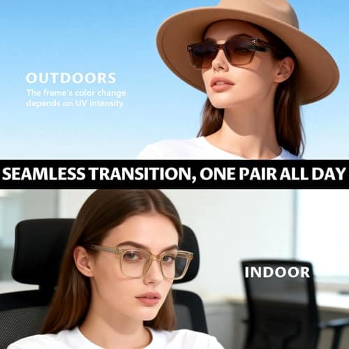 Photochromic Sunglasses Synchronized Color-Changing Frames and Lenses Brown - Thumbnail 5