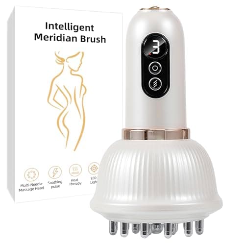 DiDEER Lymphatic Drainage Massager & Anti Cellulite Massage Tool, Reduce Stretch Marks & Cellulite,for Legs, Arms & Belly, Body Sculpting Machine with Microcurrent, Light, Heat & Vibration, (White)