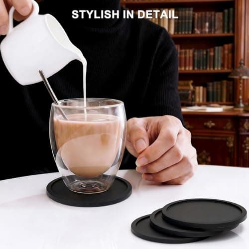 Silicone Coffee Mat for Ninja Luxe Cafe Accessories, Compatible with Ninja Luxe Espresso Machine ES601 ES701, 23"x15" Non-Slip Heat Resistant Coffee Bar Mat, Countertop Protector for Coffee Maker - Thumbnail 5
