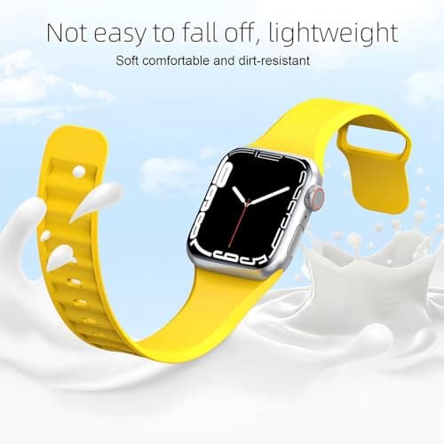 8 Pack Sport Bands Compatible with Apple Watch Bands 40mm 38mm 41mm 42mm 44mm 45mm 49mm 46mm for Women Men,Silicone Waterproof Strap for iWatch Apple Watch Series11 10 9 Ultra 8 7 6 5 4 3 2 1 SE - Thumbnail 3