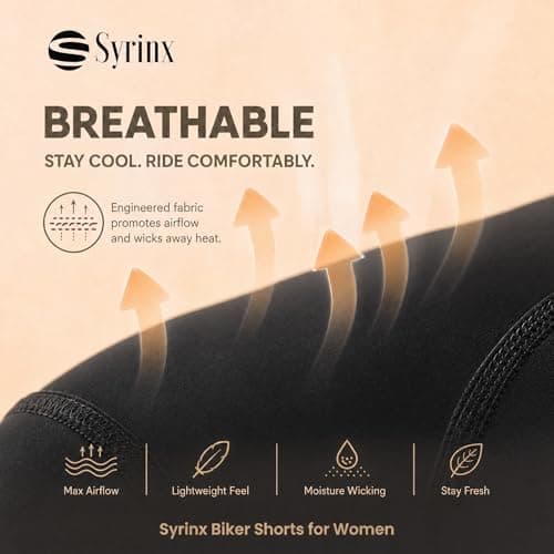 Syrinx Plus Size Shorts for Women – Biker Shorts Women Workout Shorts Women Long Shorts for Women Yoga Shorts with Pockets Compression Shorts - Thumbnail 3