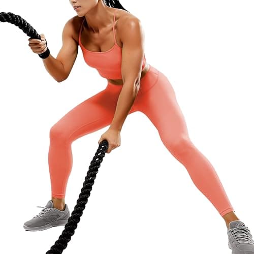 Women's Sculpting Compression Y-Back Sports Bra for A-C Cups Coral Pink - Thumbnail 6