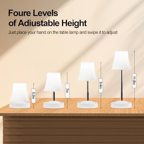 DEXULESA 2 Pack Rechargeable Table Lamp, LED Cordless Table Lamp with 3 Color Temperatures & Stepless Dimming, 7 RGB Colors Battery Operated Portable Table Light for Living Room, Bedroom (Pink) - Thumbnail 6