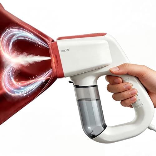 3DOEX Vacuum Steamer for Clothes, 2000Pa&3600Pa Suction Handheld Clothes Steamer,2 in 1 Portable Travel Steamer for Clothes,Garment Steamer With 122ml Water Tank (for 110-120V) (Pearl White) - Image 1