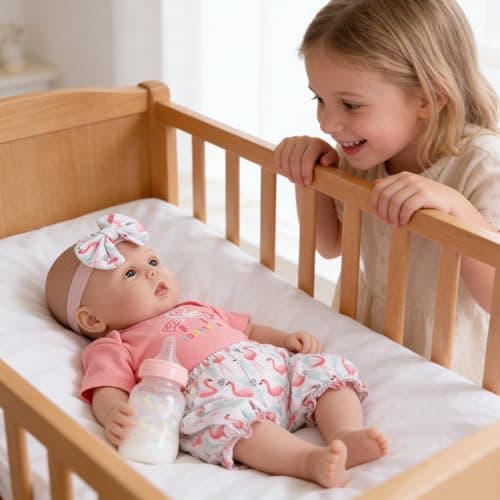 Milidool Realistic Reborn Baby Dolls Girl - Realistic Baby Dolls Girl Real Looking 18 inch Doll with Soft Poseable Body, Lifelike Newborn Baby Doll, Kids Gift for 3+ Years Old - Thumbnail 2