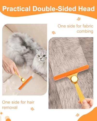 COVITKAN 3 in 1 Carpet Rake for Pet Hair Removal Tool, 51” Adjustable Long Handle Pet Hair Removal Broom, Pet Grooming Brush, Cat Dog Hair Remover Carpet Scraper for Rugs, Mats - Thumbnail 6