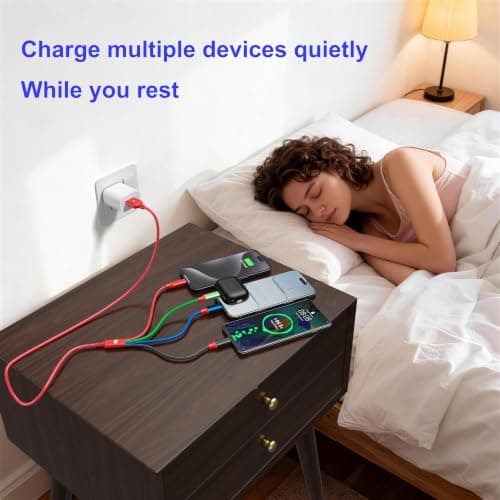 Multi Charging Cable 4ft 2Pack 4 in 1 Charger Cord,Dual Tyep-C Rapid Cable - Thumbnail 4