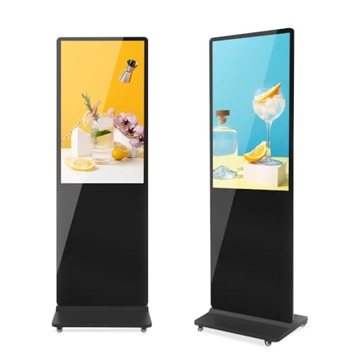 QIXZOCV MWE 43 Inch Indoor Floor Standing Digital Signage Advertising Display Kiosk LCD Screen Commercial Totem Android System Vertical Poster with Auto Media Player - Image 1