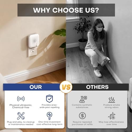 Ultrasonic Pest Repeller with 4 Auto Modes, Plug in Mouse Rodent Repellent Indoor for Spider Mice Rats Mosquito Roach Ant, Lock & Foldable Silent Pest Control for Home Kitchen Garage, 4 Pack - Thumbnail 2
