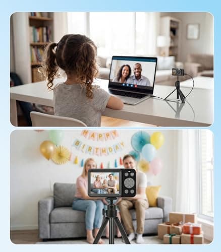 5K 80MP Digital Camera for Photography, Point and Shoot Vlogging Camera with Dual Screen, 18X Zoom & Auto Focus, Compact Camera for Kids Teens Beginners, IMX258 Sensor, Webcam Mode, Black - Thumbnail 5