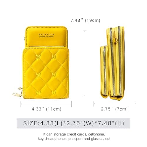 Endaycon Crossbody for Women, Trendy Small Phone Purse with Secure Card Slots, Lightweight Card wallet - Thumbnail 5