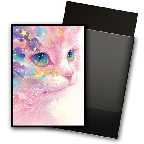 MTG Card Sleeves, Ultra Clear Front & Matte Finish Back, 100 Count Standard Size Matte Art Sleeve for Magic The Gathering (Cat) - Thumbnail 2