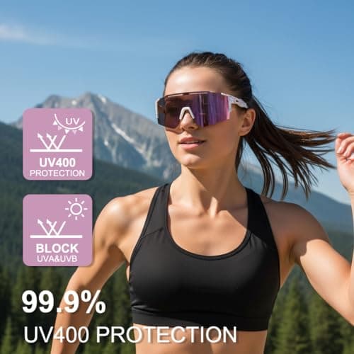 OULAIQI Cycling Sunglasses for Cycling Men Women Baseball Glasses 1 Lens - Thumbnail 2