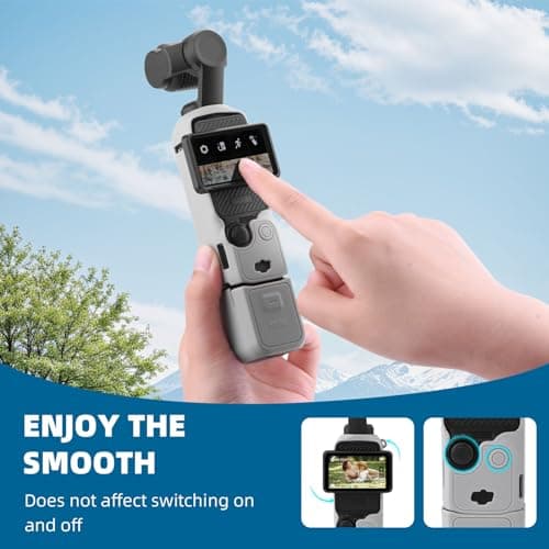 BRDRC Pocket 3 Silicone Cover, For Xtra Muse Protective Case Lens Protector Scratch-Resistant Sleeve Skin Compatible with DJI OSMO Pocket 3 Creator Combo/Xtra Muse Accessories (Brown) - Thumbnail 4