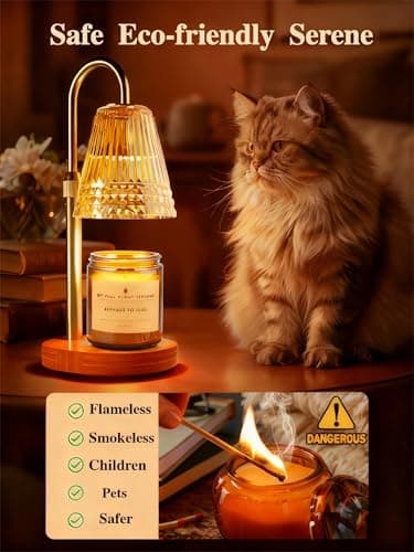 Exovyn Candle Warmer Lamp with Timer & Adjustable Height, Dimmable Light, Elegant Gifts for Women mom, Electric Wax Warmer for Scented Jar Candles, New Home Décor & Housewarming Gifts - Thumbnail 5