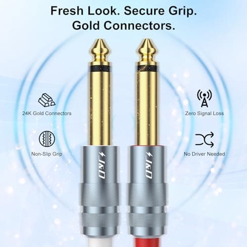 J&D USB C to 1/4 Audio Cable, Type C to Dual 6.35mm Male Jack Plug Adapter Car Auxiliary Stereo Speaker Cord, Compatible with iPhone 16/17 Series, Galaxy S25/24, Laptop, 6.6 Feet - Thumbnail 6