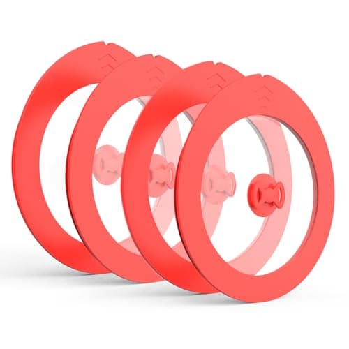 4 Pack Replacement Lids for Pyrex 7201-PC 4 Cup Glass Containers Mixing Bowl Silicone Storage Cover Leakproof Red - Image 1