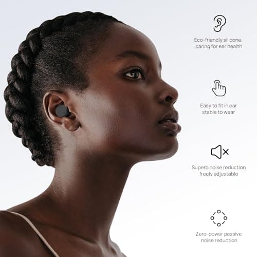 Switchable Concert Ear Plugs for Noise Reduction, Multi-Size Silicone Earbuds, 3 Noise Relief Modes for Focus, Study, Work and Travel, Hearing Protection, Reusable Ear Plugs (Comfort Varies by Person) - Thumbnail 6
