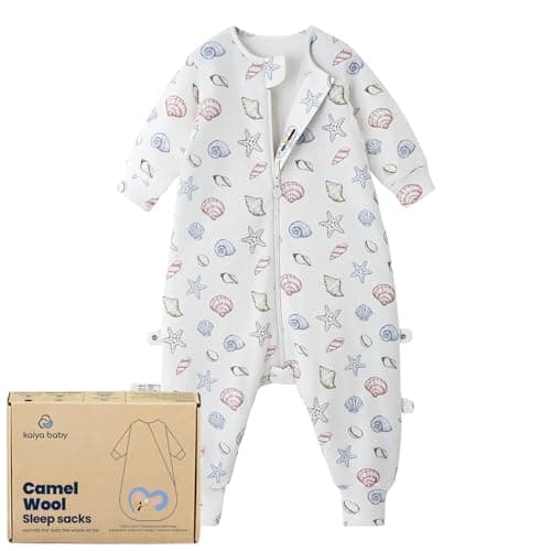 kaiya baby Unisex Toddler Sleep Sack with Feet 1.0 Tog Split Legs Sleep Sack 18-36 Months, Sleep Bag Walker, Gifts for Boys & Girls, Shell