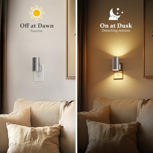 JandCase Night Light, LED Night Lights Plug into Wall, 2 Pack Automatic Nightlight with Light Sensor, 3000K Soft White 0-100LM Dimmable Modern Nightlight for Kids Bedroom Hallway - Thumbnail 4
