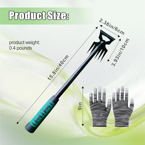 Weed Puller Tool-2Pcs Gardening Hand Weeder Tools, 2026 New Weeding Artifact Uprooting Weeding Tool, Manganese Steel Weed Removal TooL, 6 Teethes Dual Purpose Manual Weed Pulling Tool for Yard Gardenl - Thumbnail 2