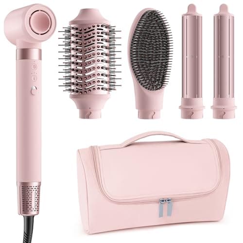 5 in 1 Hot Air Styler Wrap - High-Speed Hair Dryer, Volumizing Brush with Auto Curlers, Fast Drying & Frizz-Free Styling Straightening, No Heat Damage, Includes Travel Bag, Gift for Women - Image 1