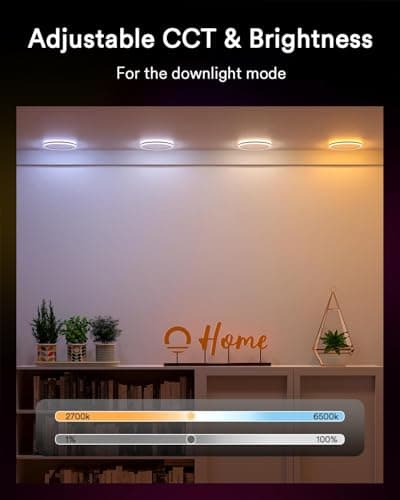Lumary RGBAI Smart Recessed Lighting 6 Inch with Gradient Accent and Night Ring, 12W 1000LM Wi-Fi LED Recessed Lights, LED Downlight Compatible with Alexa/Google Assistant/Siri, 4PCS - Thumbnail 5