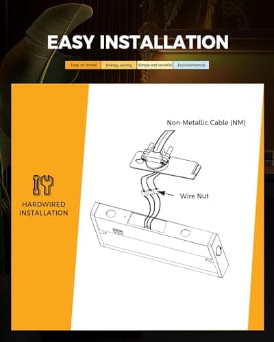 Snyloe 4 Pack 24" Hardwired Under Cabinet Lighting for Kitchen, 18W 1200LM, 3 Color Temperatures (3000K/4000K/5000K), Quick Install Under Counters Light for Cabinets, Workspaces, YT-4201B-24-4 - Thumbnail 5