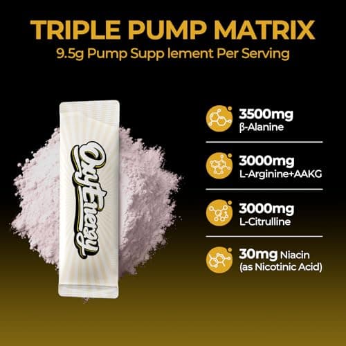 OxyEnergy Max Pump Stim-Free Pre Workout Powder for Men Women, Nitric Oxide Booster, Grape 30 On-The-Go Servings, Support Blood Flow, Performance & Recovery| L-Citrulline, Beta Alanine, Creatine - Thumbnail 6