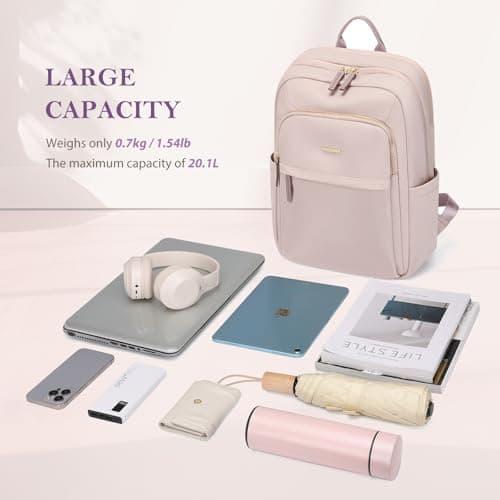 GOLF QUALITY Travel Backpack for Women Personal Carry On Bag Business Weekender Hiking Multilayer Laptop Bag,16 Inch,Pink - Thumbnail 5