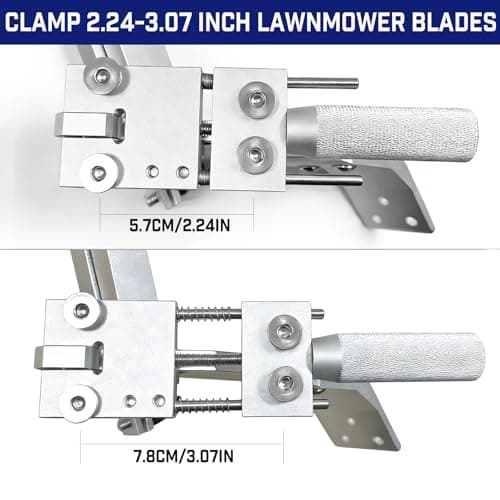 WEWEAL Lawn Mower Blade Sharpener and Balancer, 15°-45° Adjustable Lawnmower Blade Sharpening Tool for Right & Left Hand Blades, Blade Sharpener Kit - Thumbnail 5