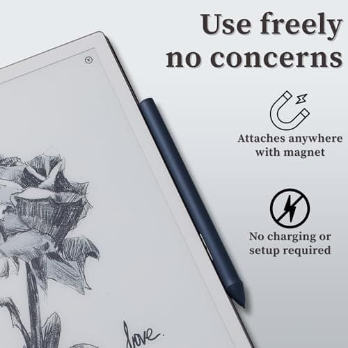 King Write SY05 EMR Stylus Pen for Kindle Scribe & Remarkable 2, 4096 Pressure, Digital Eraser, Battery-Free, Magnetic Attach, 10 Replacement Tips (Black) - Thumbnail 6