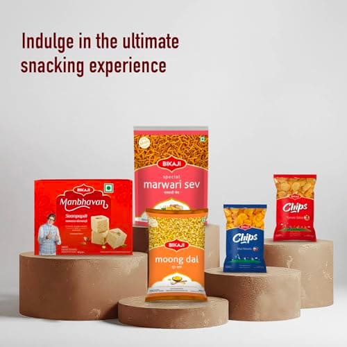 Bikaji Aslee Bikaneri Ratlami Bhujia 14.11 oz (400g), Spicy Chatpata Sev Gathiya, Authentic Indian Namkeen Snack, Traditional Bikaner Recipe, Crunchy and Flavorful, Everyday Munching Tea-Time and Party Snack, Vegetarian Ready-to-Eat - Thumbnail 6