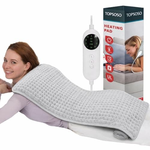 Large Heating Pad, 21"x41" Extra Large Heating Pad for Back Pain Relief Electric Heating for Period Cramps Shoulders Pain Relief Moist/Dry Heat 10 Heat Setting Auto Shut Off Gift for Women Men - Image 1
