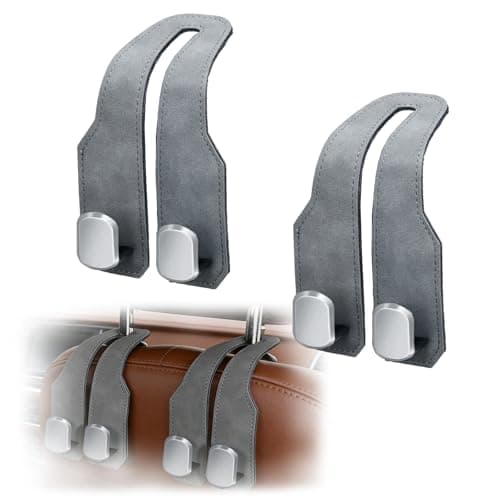 Flimjibg Car Seat Headrest Storage Hooks - 2 Pack Dual Hangers Design Organization Accessories, Car Interior Gadgets to Add Extra Holder and Hook for Purses,Bags,Coat and Handbag - Image 1