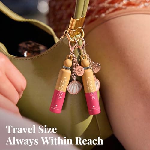 PUREAMOR Pheromone Perfume for Women, Vanilla Musk 2-Pack Keychain Perfume – Warm Cozy Scent with Vanilla, Musk & Sandalwood, Long Lasting Eau de Parfum, 0.07 oz / 2 ml Each - Thumbnail 2