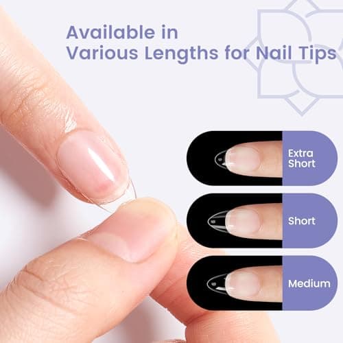 Extra Short Almond Nail Tips: 240Pcs Small Clear Almond Nails Soft Gel Fake Nail Tips for Nail Extension, 12 Sizes Full Cover Clear Press on Nails for Girls for Home DIY Salon - Thumbnail 4