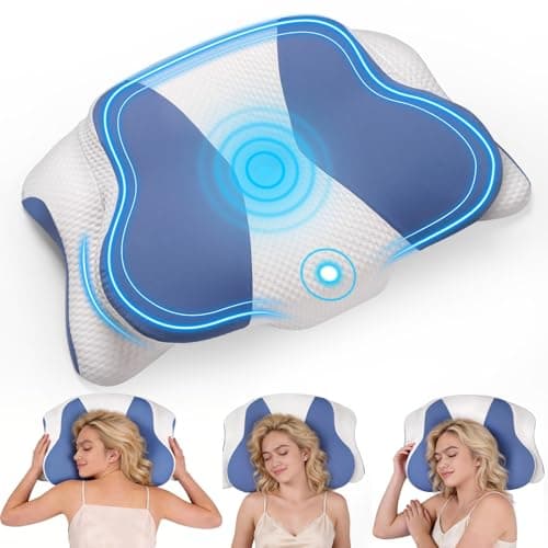 Paxato Cervical Neck Pillow for Sleeping, Ergonomic Contour Pillow for Neck and Shoulder Pain with Pillowcase, Cooling Memory Foam Pillows for Side Sleepers, Back Sleepers and Stomach Sleepers, Blue - Image 1