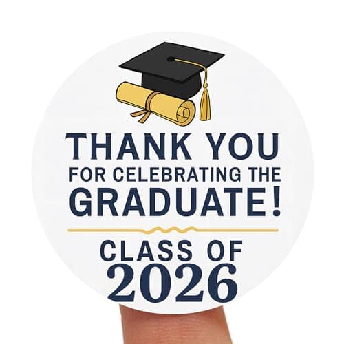 ZLKAPT 2026 Graduation Sticker Labels - Universal Color Palette — 120 Pcs 1.6" Round One Smart Cookie Decals — Safe for Envelopes Treat Bags Cards — Class of 2026 Thank You Party Favors