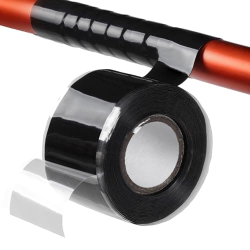 Strgenie Silicone Grip Tape for Kayak Paddle,Black 12ft Silicone Rubber Grip Tape Wrap for Pull Up Bar, Handles - Image 1