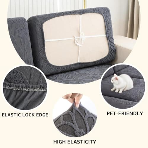 UWWGKK Modular Sofa Cover Sectional Couch Slipcovers for Dogs Pet Friendly - Thumbnail 3