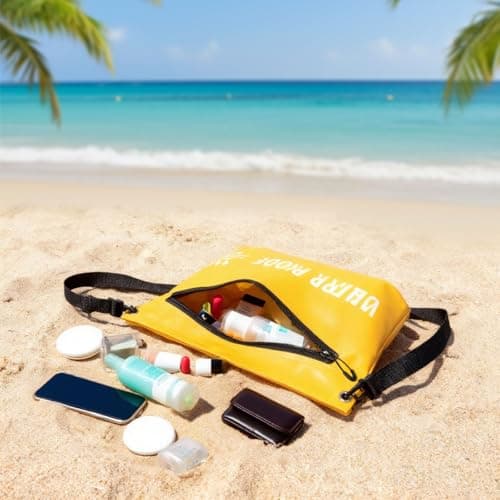 UOEPOWA Splash-proof and rain-resistant phone shoulder bag, perfect for keeping essentials dry during hiking, mountaineering, cycling, and travel. Casual and lightweight shoulder bag (Yellow) - Thumbnail 3