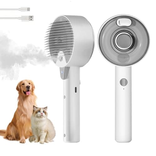 Cat Steam Brush,Cat Brushes for Indoor Cats, 4 In 1Spritz Spray Defur Comb, Cloud Care Shedding Control, Pet Grooming Brush for Long Short Hair Cats Dogs, Massage Clean Design Pet Steam Brushes - Image 1