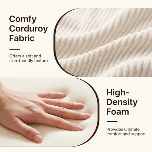 78.8Inch Convertible Sofa Bed, 5-in-1 Futon Sofa Bed Pull Out Couch bed, folding Boneless Couches for Living Room, Corduroy Boneless Couches for Bedroom, Apartment, No Assembly Sleeper Sofa(Off-White) - Thumbnail 6