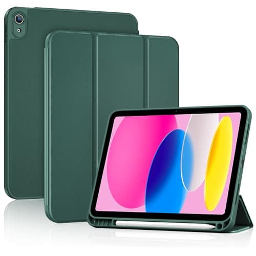 ProCase for iPad (A16) 11th Gen 11 inch 2025/10th Generation 10.9 inch 2022 Case with Pencil Holder, Full Camera Protection Slim Case with Soft TPU Back Cover -Midnight Green - Image 1