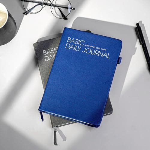 CAGIE A5 Lined Journal Notebook 256 Pages Journals for Writing with Pen Loop Hardcover Journaling Notebooks with Inner Pocket, 5.7" x 8.3", Blue - Thumbnail 6