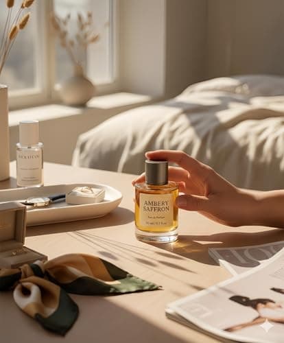 Larsweryar Ambery Saffron Eau de Parfum for Women - Long Lasting Perfume Spray with Saffron, Jasmine, Amber & Cedarwood - Inspired by B.accarat R.ouge 540, 1.7 Fl Oz - Thumbnail 5