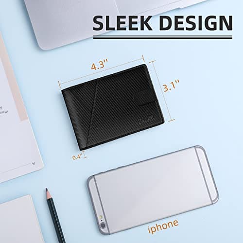 Zitahli Wallet for Men Slim 11 Credit Card Holder RFID Blocking Small Men's Wallet Bifold Minimalist Front Pocket With Mens Gifts Box - Thumbnail 2